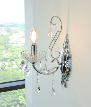 오베르 촛대 1/2등(크롬/골드) 벽무드등 크리스탈벽등